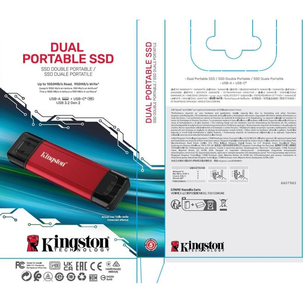 Image de External Hard Drive Kingston SPSD/1TB 1 TB SSD