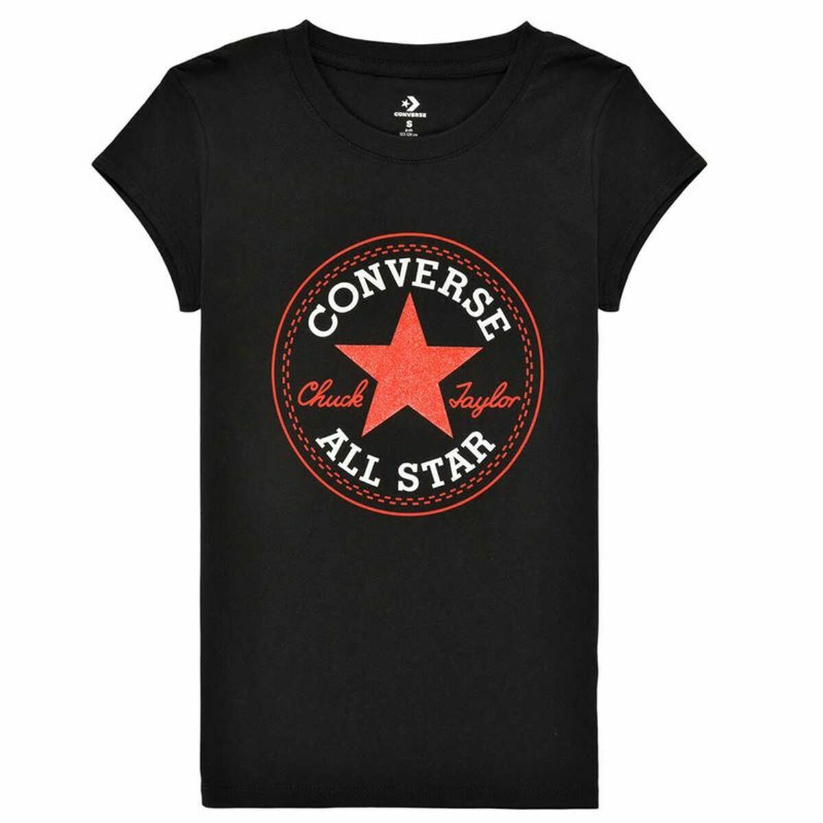 Child’s Short Sleeve T-Shirt Converse Timeless  Black