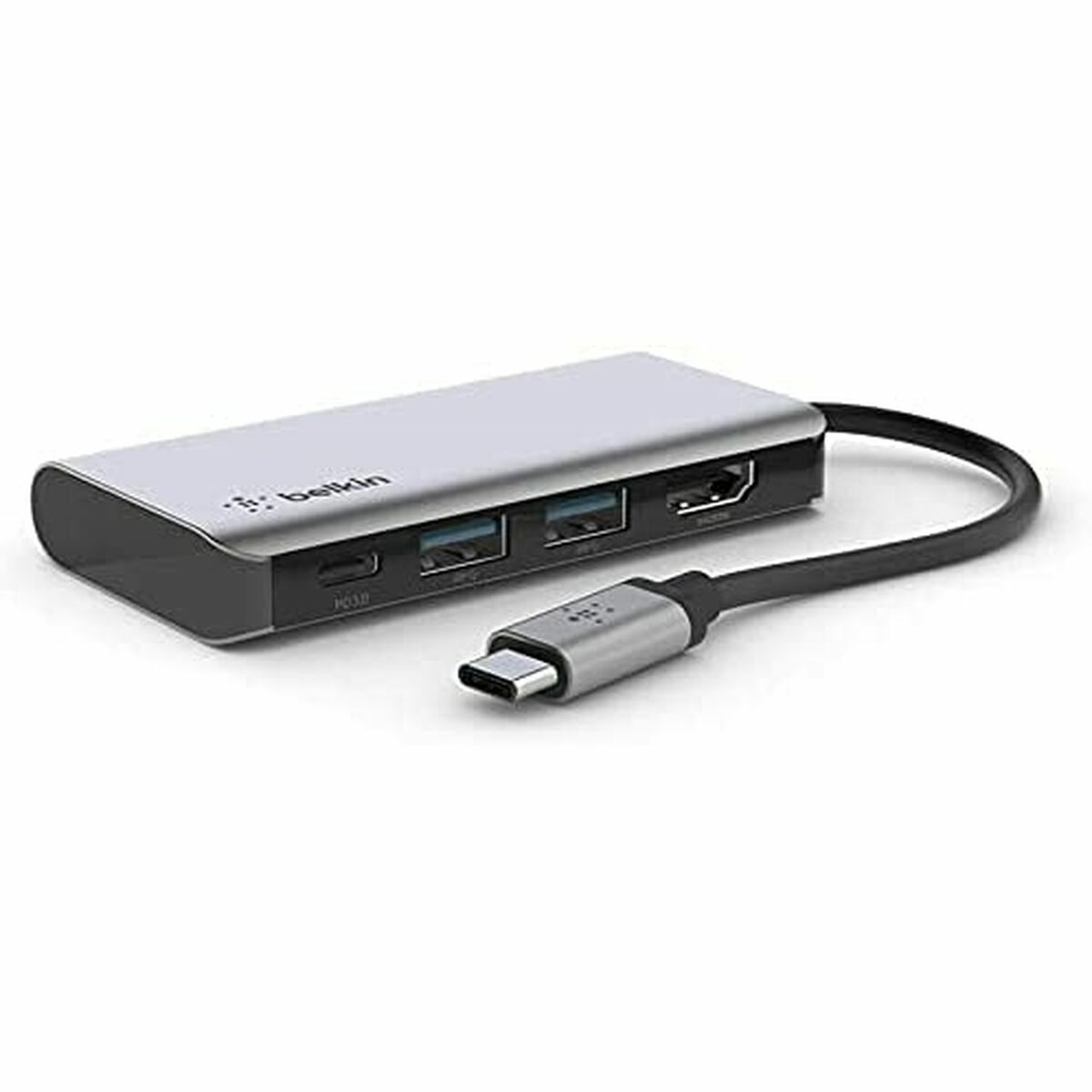 Afbeeldingen van 4-Port USB Hub Belkin AVC006btSGY Grey Black Silver Aluminium