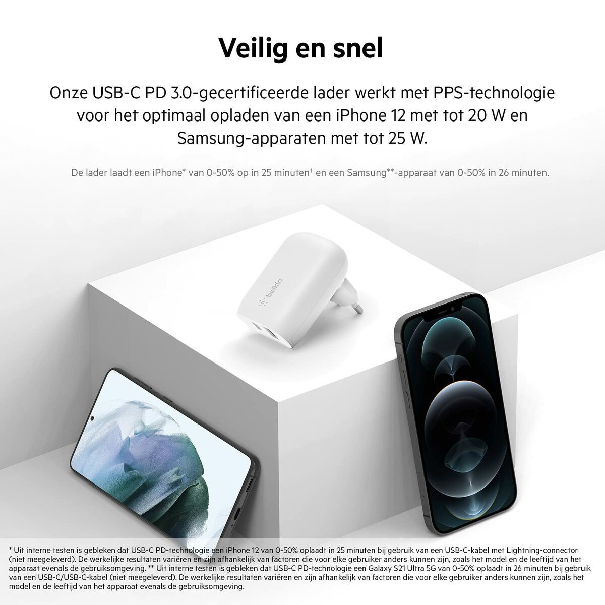Sieninis įkroviklis Belkin WCB007vfWH Balta 12 W