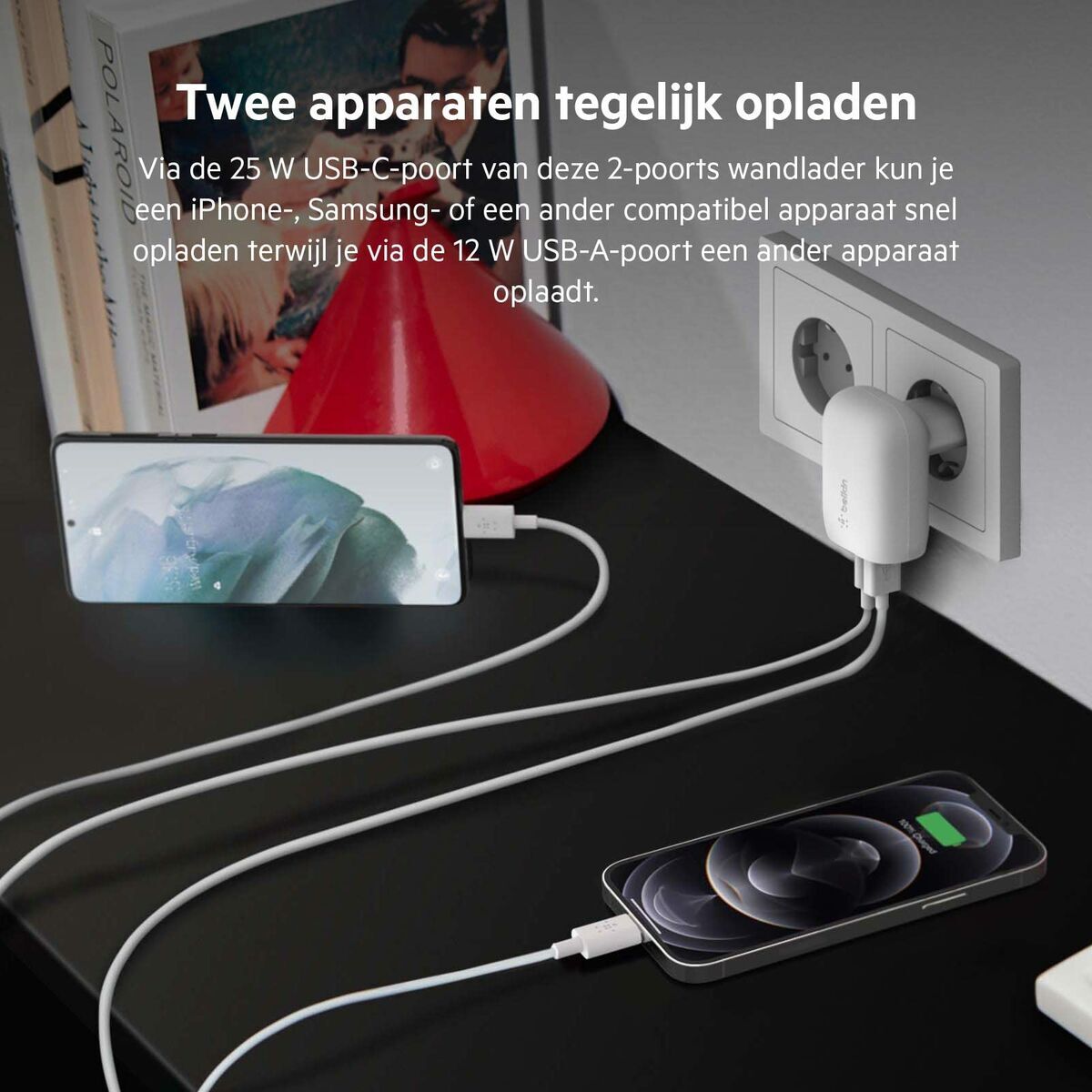 Sieninis įkroviklis Belkin WCB007vfWH Balta 12 W