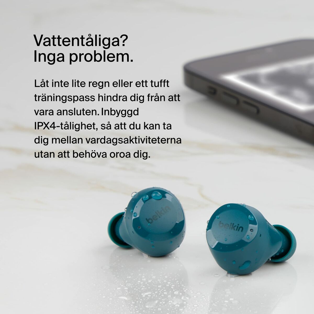 Picture of In-ear Bluetooth Headphones Belkin Bolt Green Turquoise