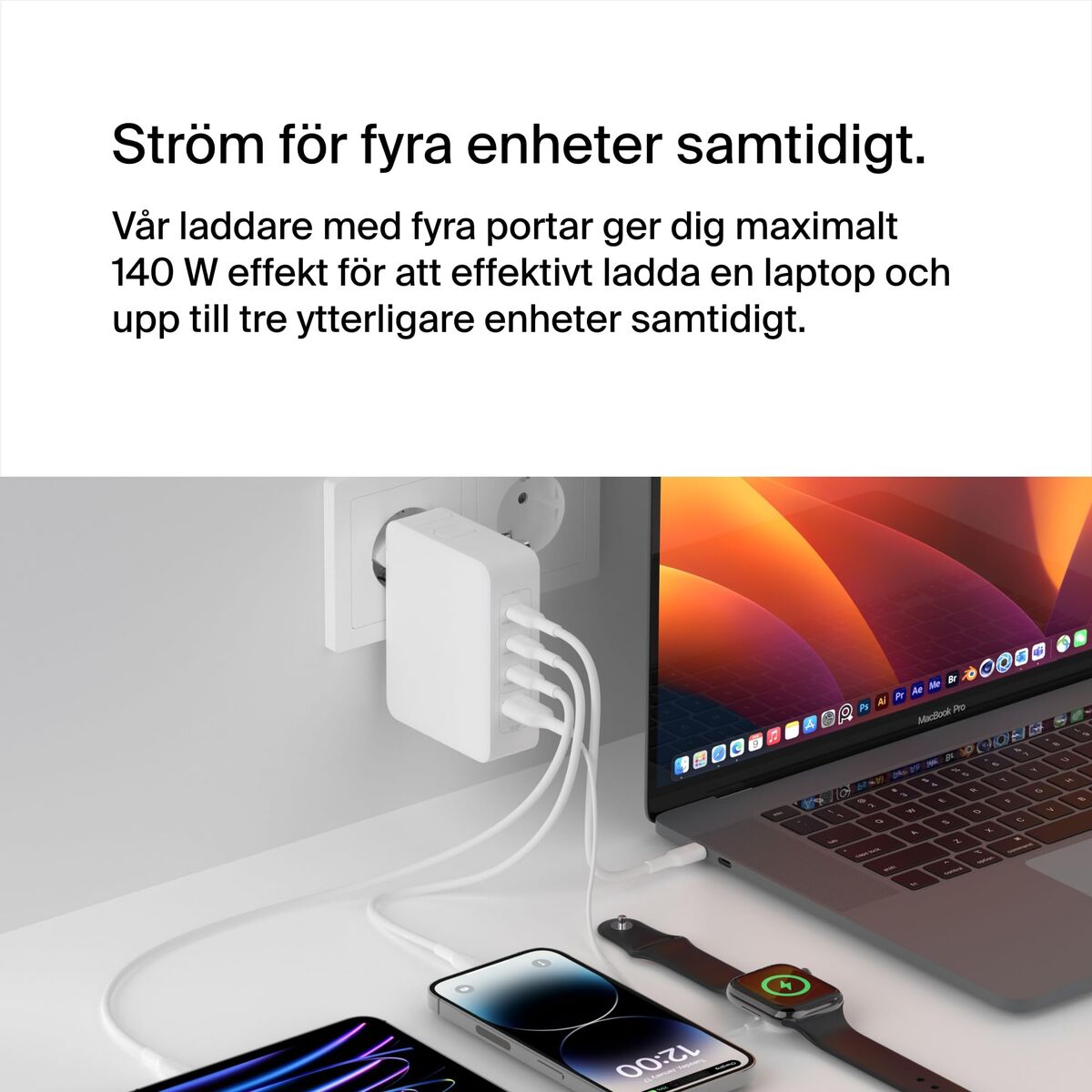 Bild von Wall Charger Belkin WCH014BTWH 140 W White