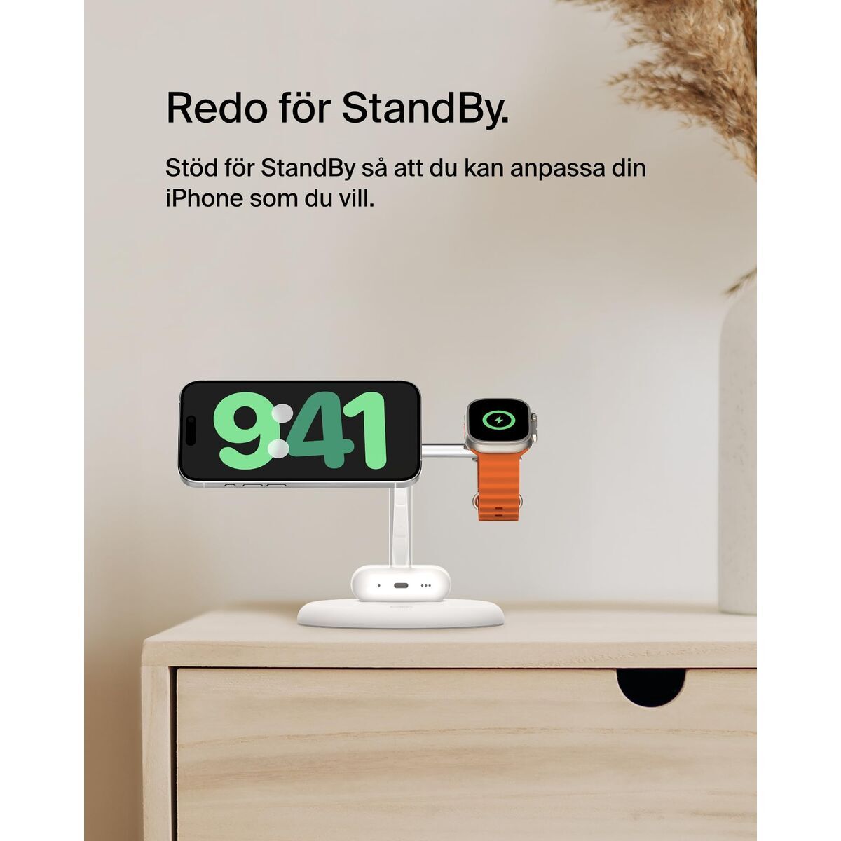 Wireless Charger with Mobile Holder Belkin WIZ023VFWH