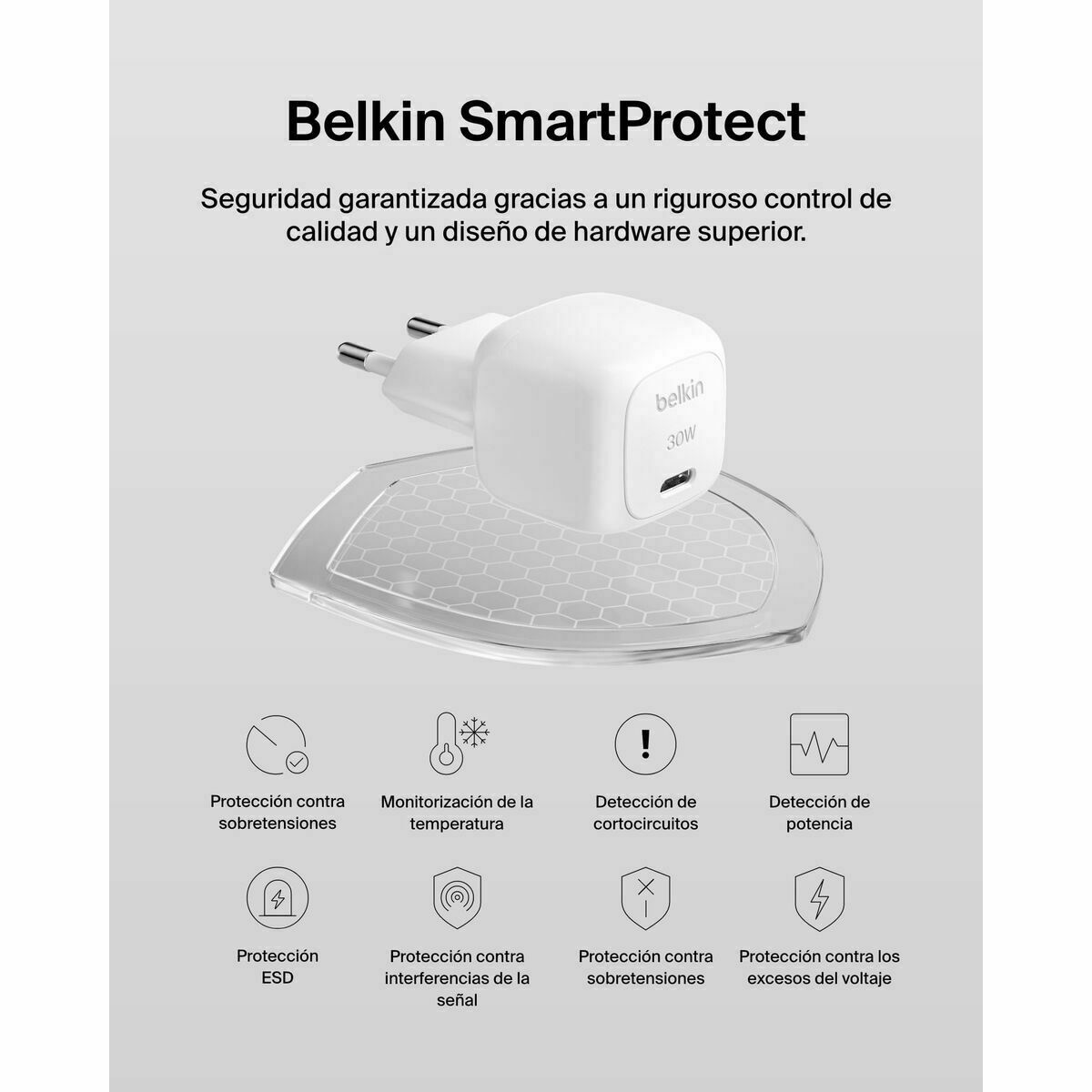 Afbeeldingen van Lightning Cable Belkin WCA008KQWH White 30 W