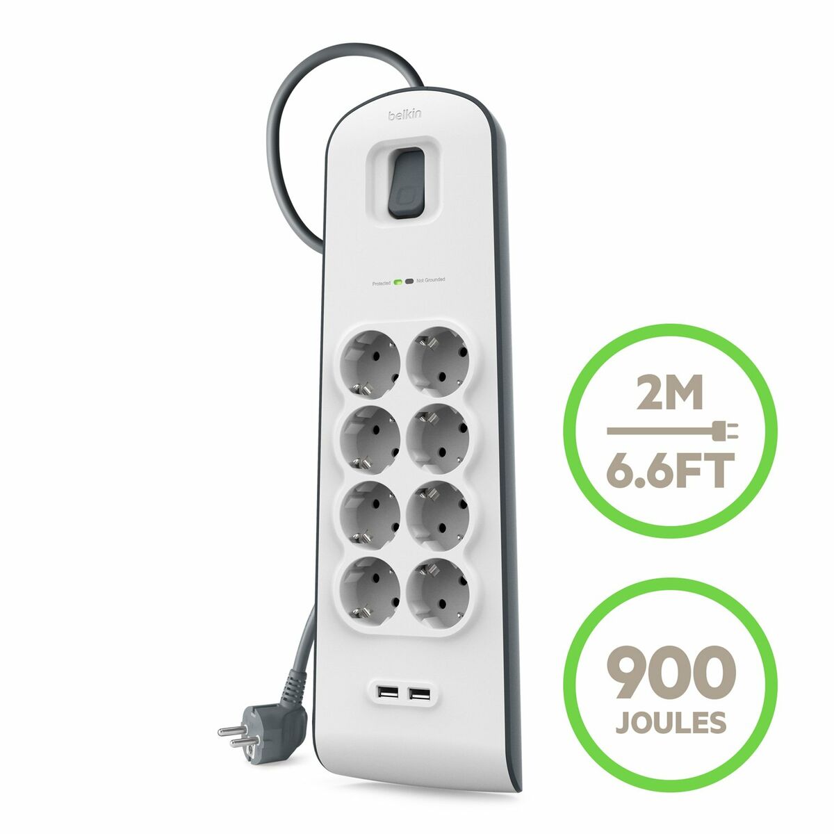 Afbeeldingen van Protection from surges Belkin BSV804VF2M-V2