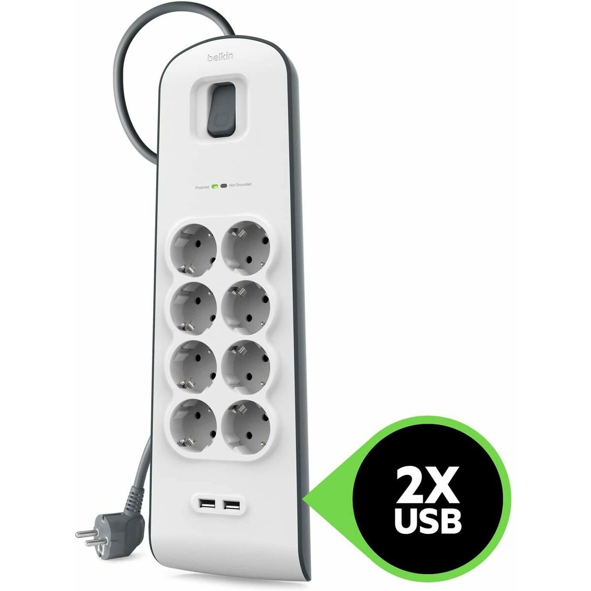 Afbeeldingen van Protection from surges Belkin BSV804VF2M-V2