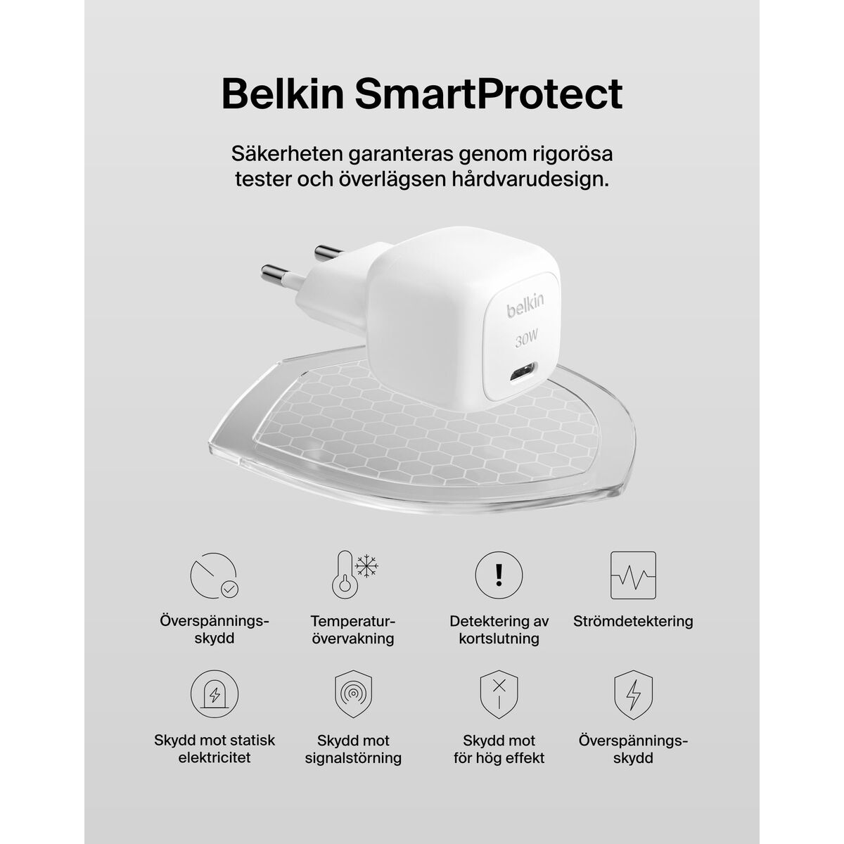 Bild von Wall Charger Belkin WCA008KQ1MWH-B6 White 30 W