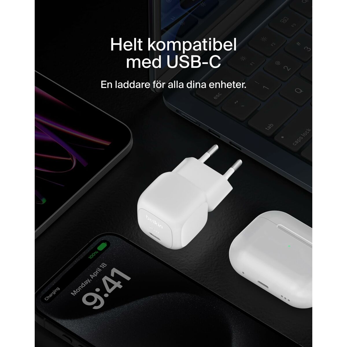 Afbeeldingen van Wall Charger Belkin WCA009KQWH White 20 W