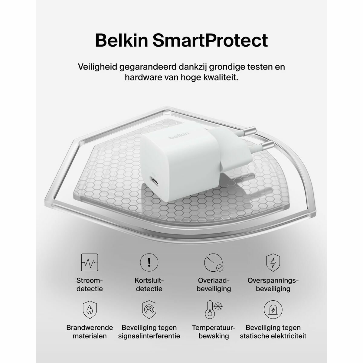 Afbeeldingen van Wall Charger Belkin WCA012KQ1MWH-B6 White 25 W