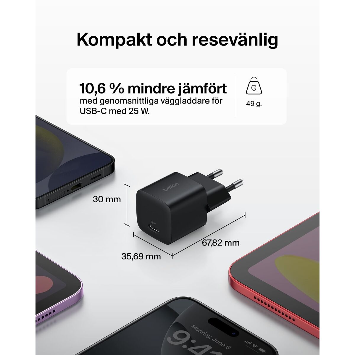 Bild von USB to Lightning Cable Belkin WCA012KQBK Black