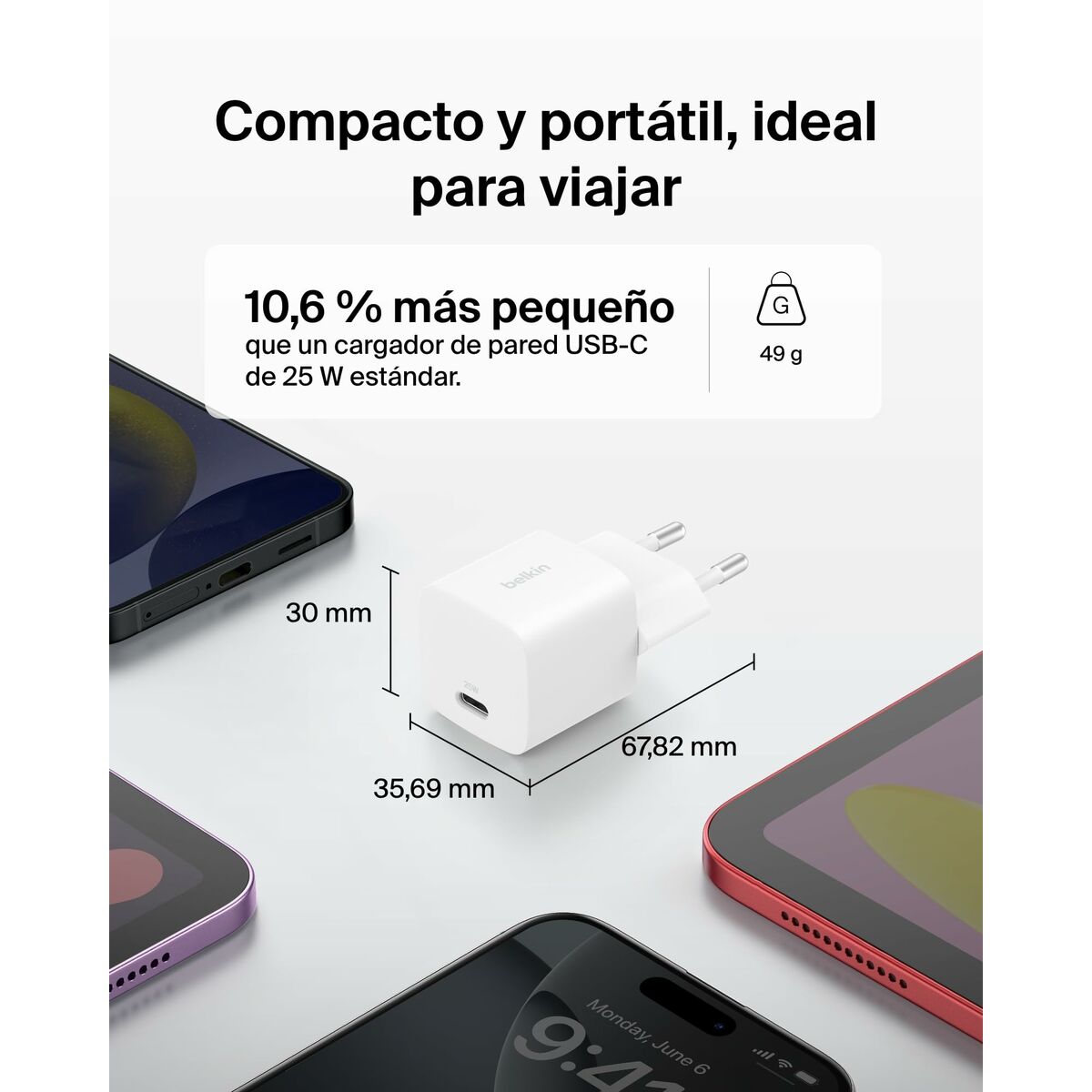 Image secondaire de Câble USB vers Lightning Belkin WCA012KQWH Blanc