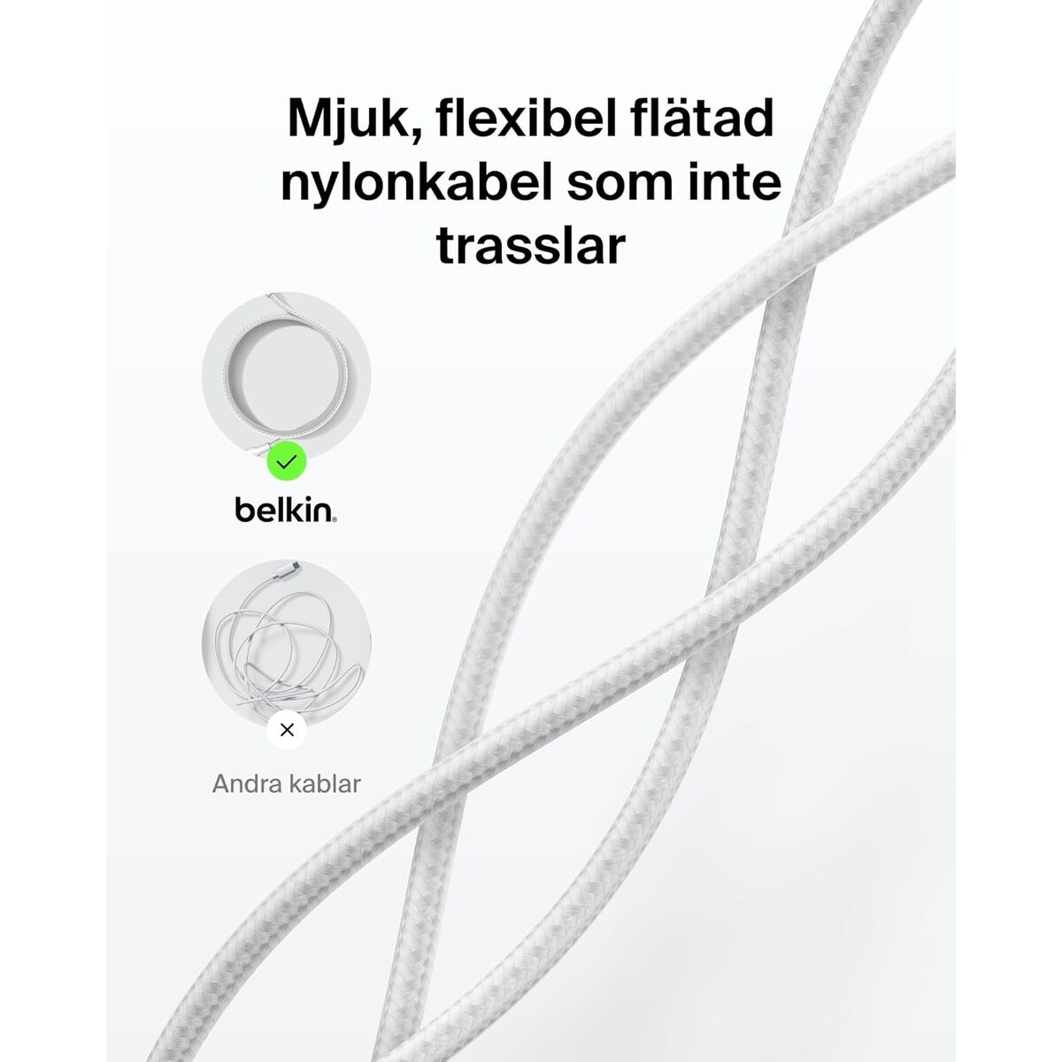 Image de USB Cable Belkin CAB025HQ1MWH