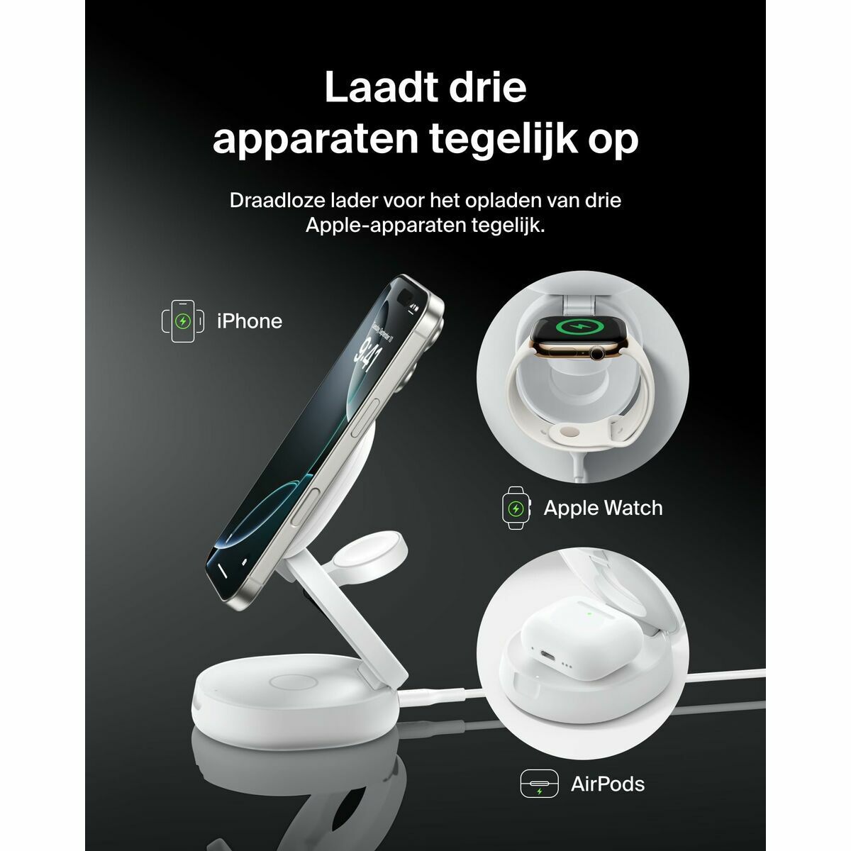 Afbeeldingen van Cordless Charger Belkin WIZ034KQWH White