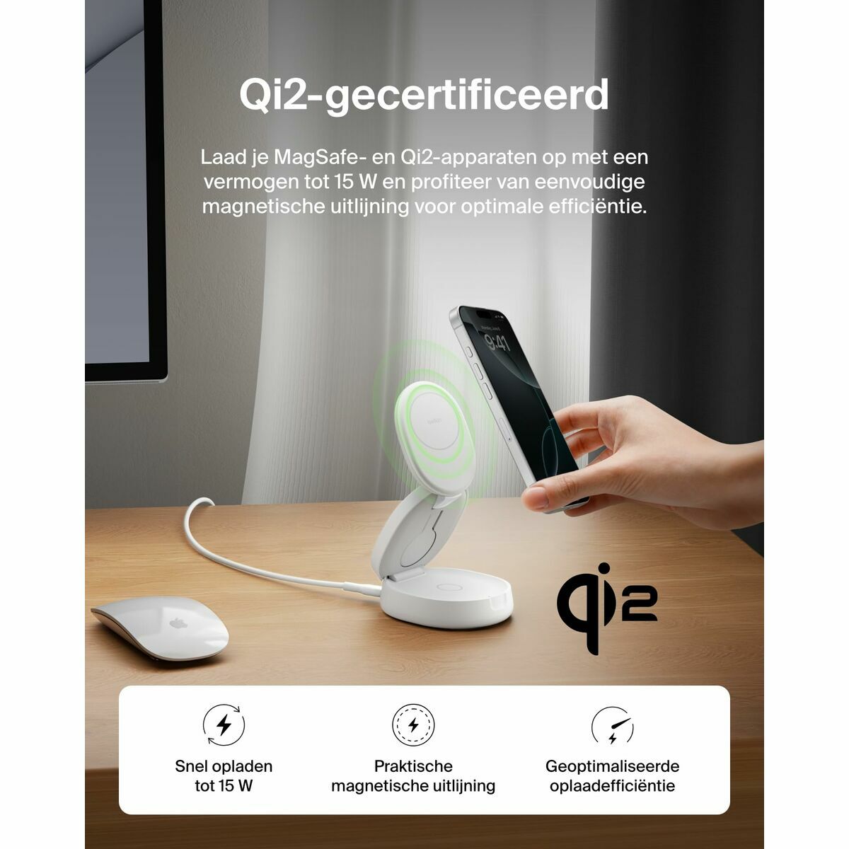 Afbeeldingen van Cordless Charger Belkin WIZ034KQWH White