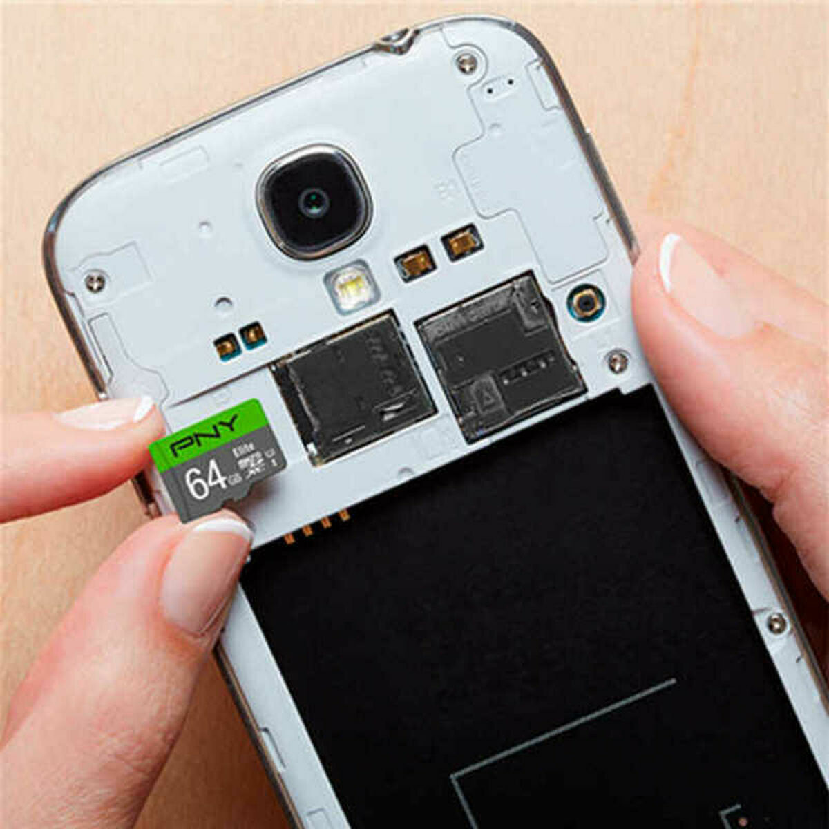 Afbeeldingen van Micro SD Memory Card with Adaptor PNY P-SDUX64U185GW-GE 64 GB