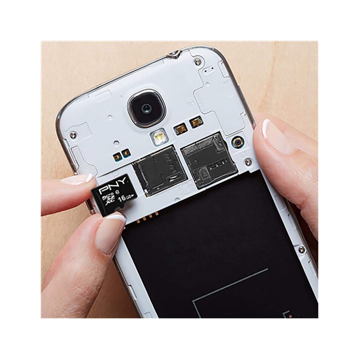 Picture of Micro SD Memory Card with Adaptor PNY Performance Plus 128 GB