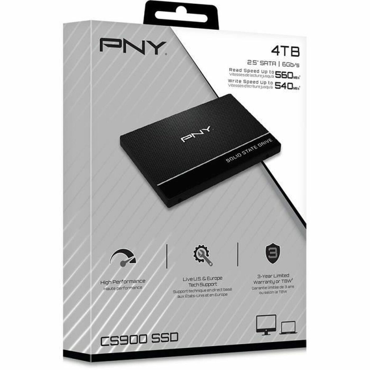 Afbeeldingen van Hard Drive PNY SSD7CS900-4TB-RB 2,5" 4 TB SSD