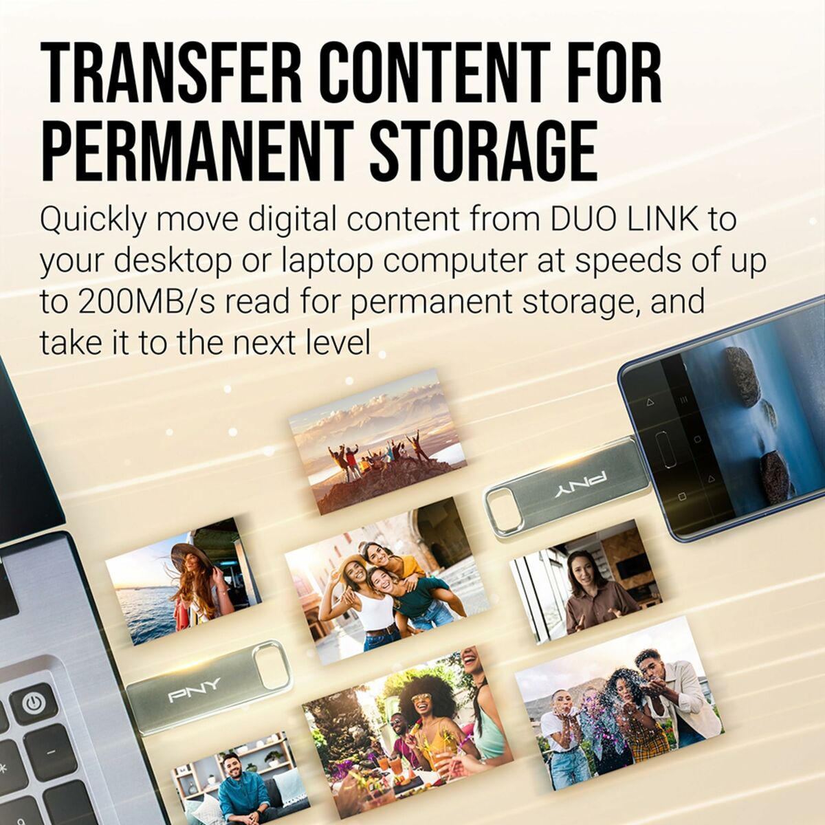 Afbeeldingen van USB stick PNY P-FDI128DULINKTYC-GE