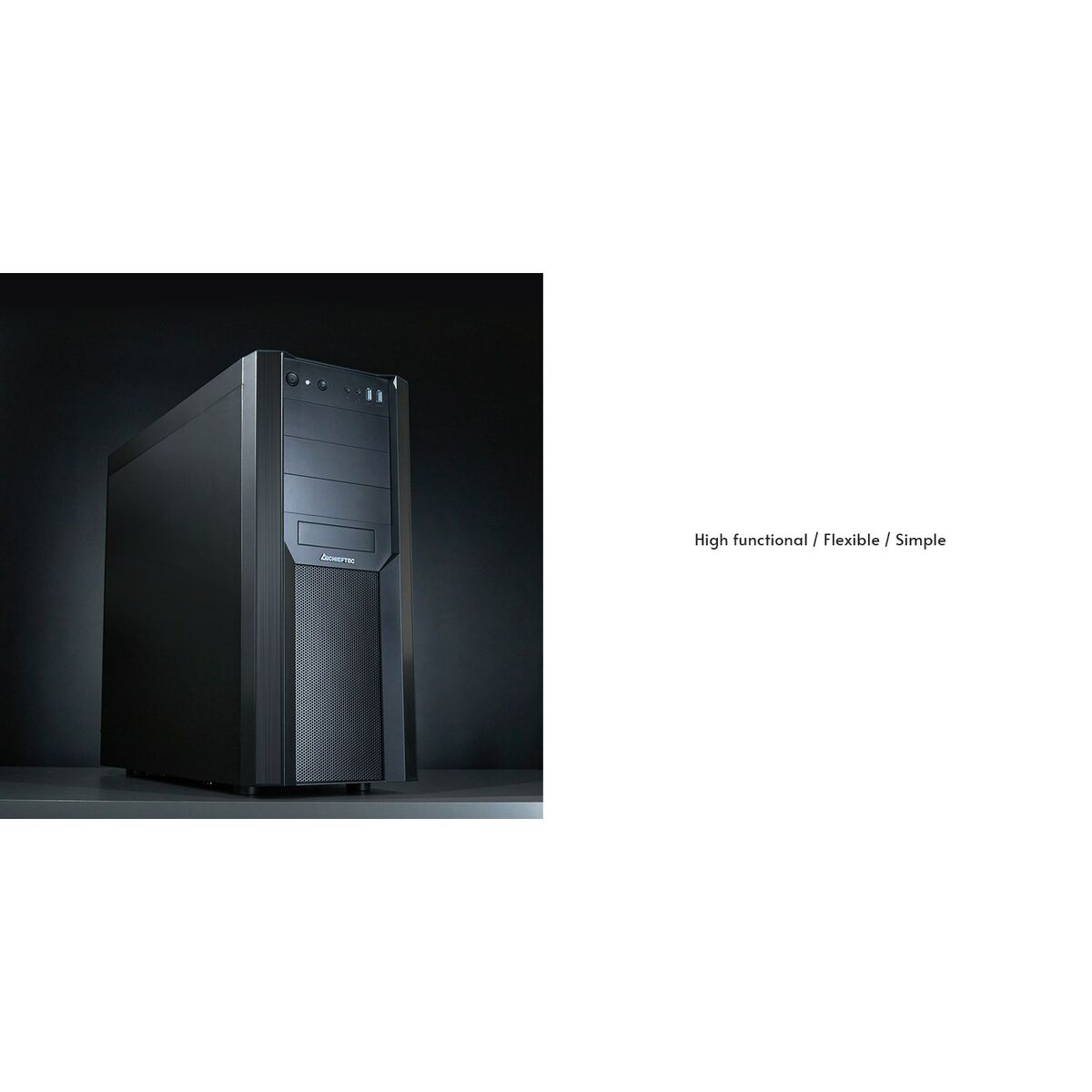 Afbeeldingen van ATX Semi-tower Box Chieftec CW-01B-OP Black