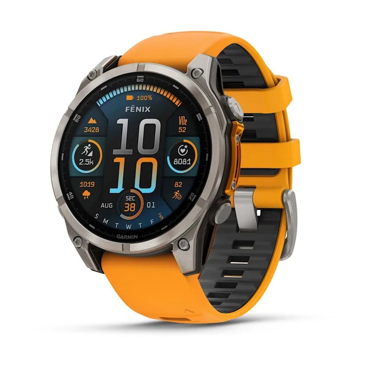 Smartwatch Garmin Fénix 8 AMOLED Orange 1,4" Ø 46 mm Ø 47 mm