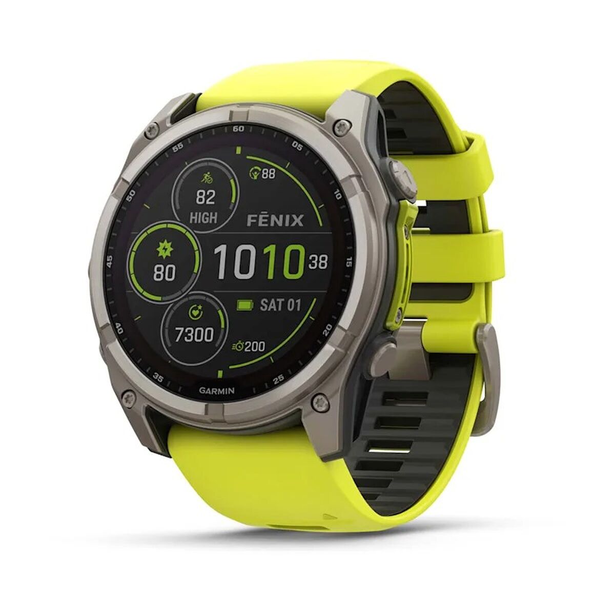 Ceas inteligent Garmin Fénix 8 Solar Yellow 1,4" Ø 50 mm
