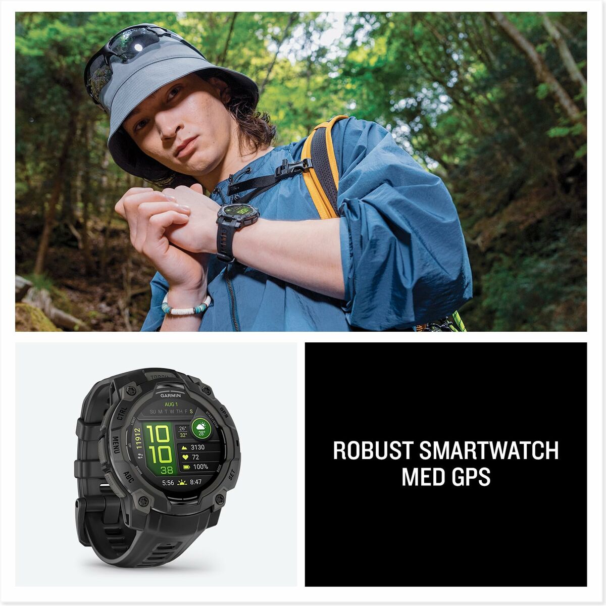 Smartwatch Garmin Instinct E 2 Lime 1,2" 0,9" 45 mm
