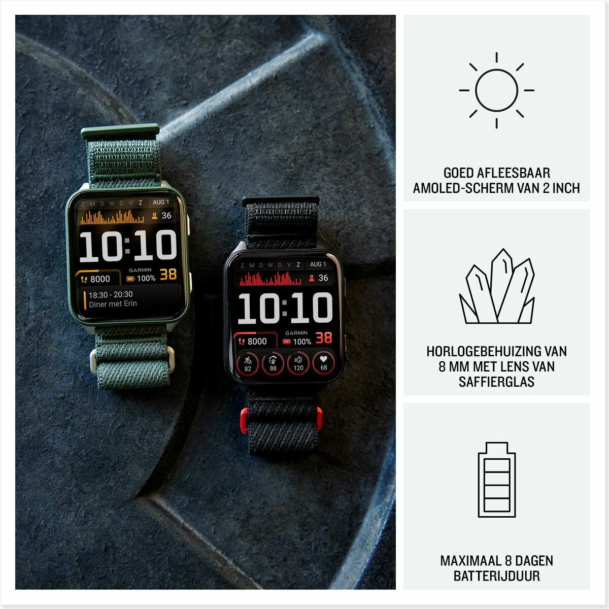 Afbeeldingen van Smartwatch GARMIN 010-02980-03 Black Grey