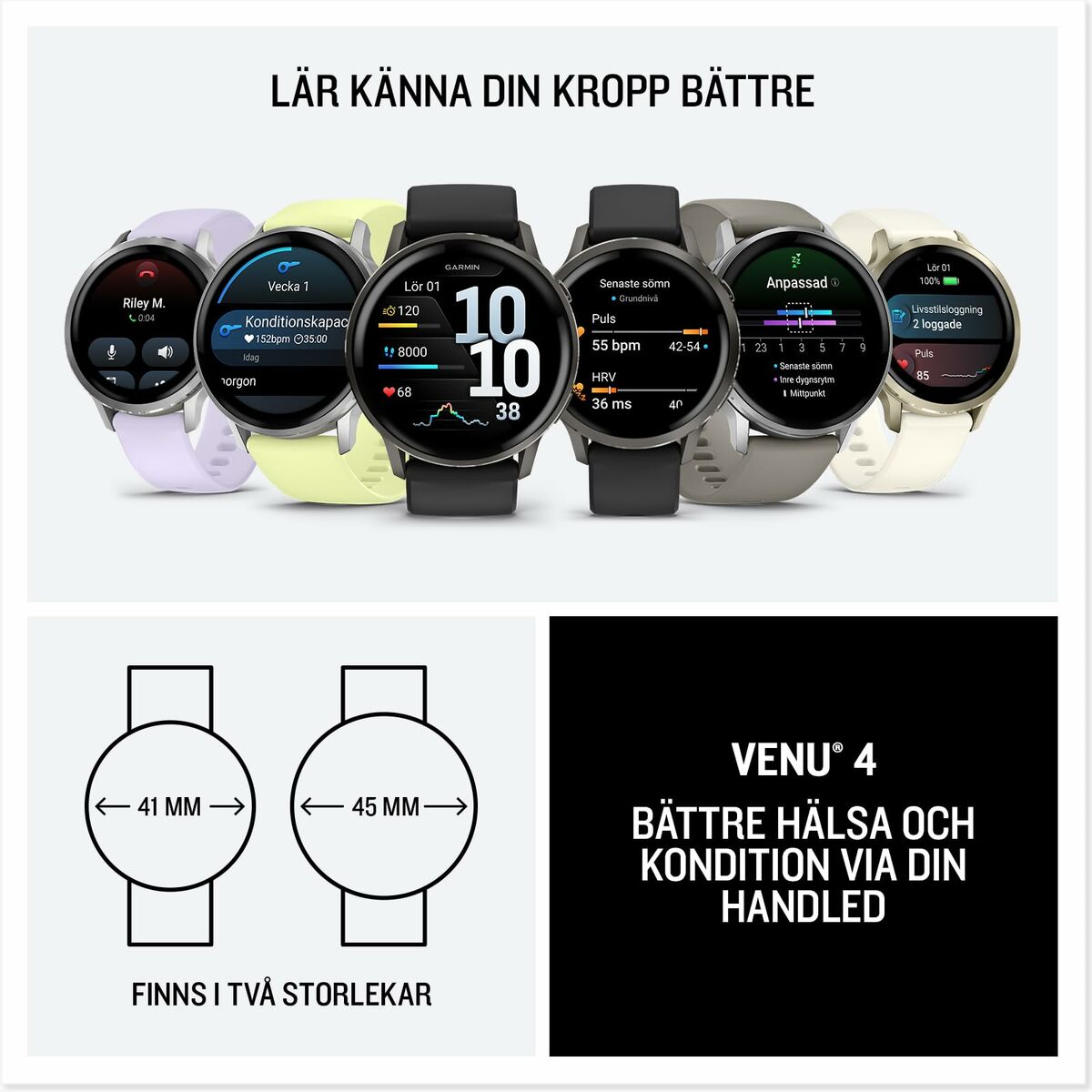 Smartwatch Garmin Venu 4 Black 1,4" 45 mm