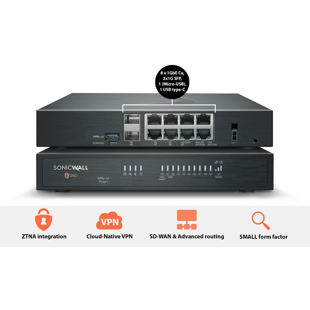 Image de Router SonicWall 03-SSC-6919 USB RJ45 Ethernet LAN 10/100/1000