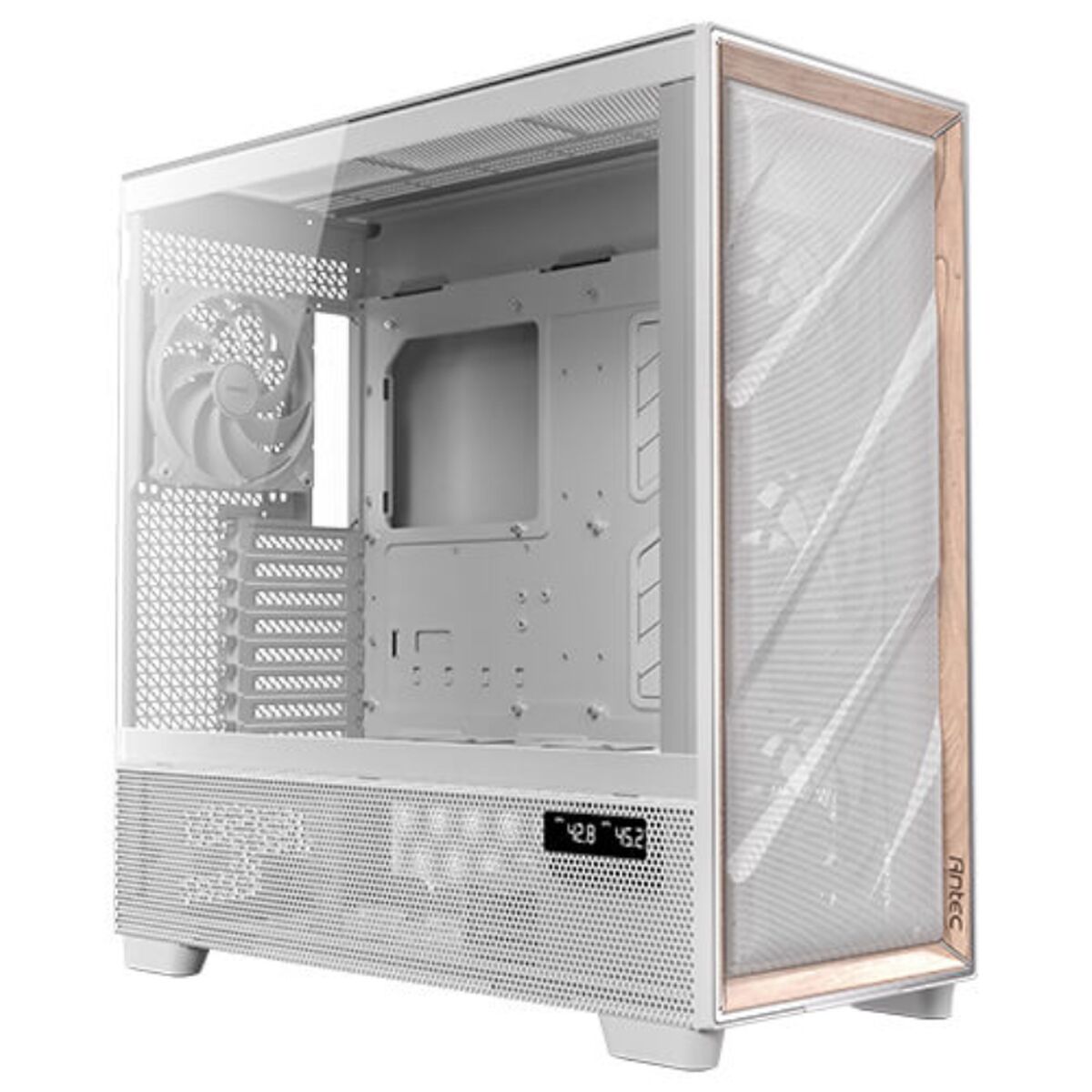Afbeeldingen van ATX Semi-tower Box Antec FLUX PRO White EUV White Wood