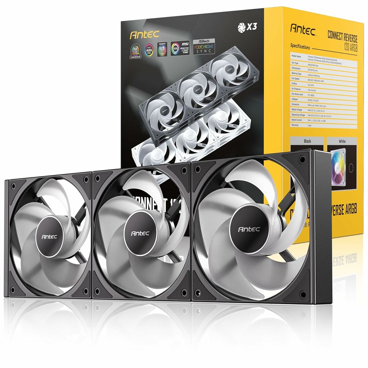 Afbeeldingen van CPU Fan Antec 0-761345-40048-0 Ø 12 cm