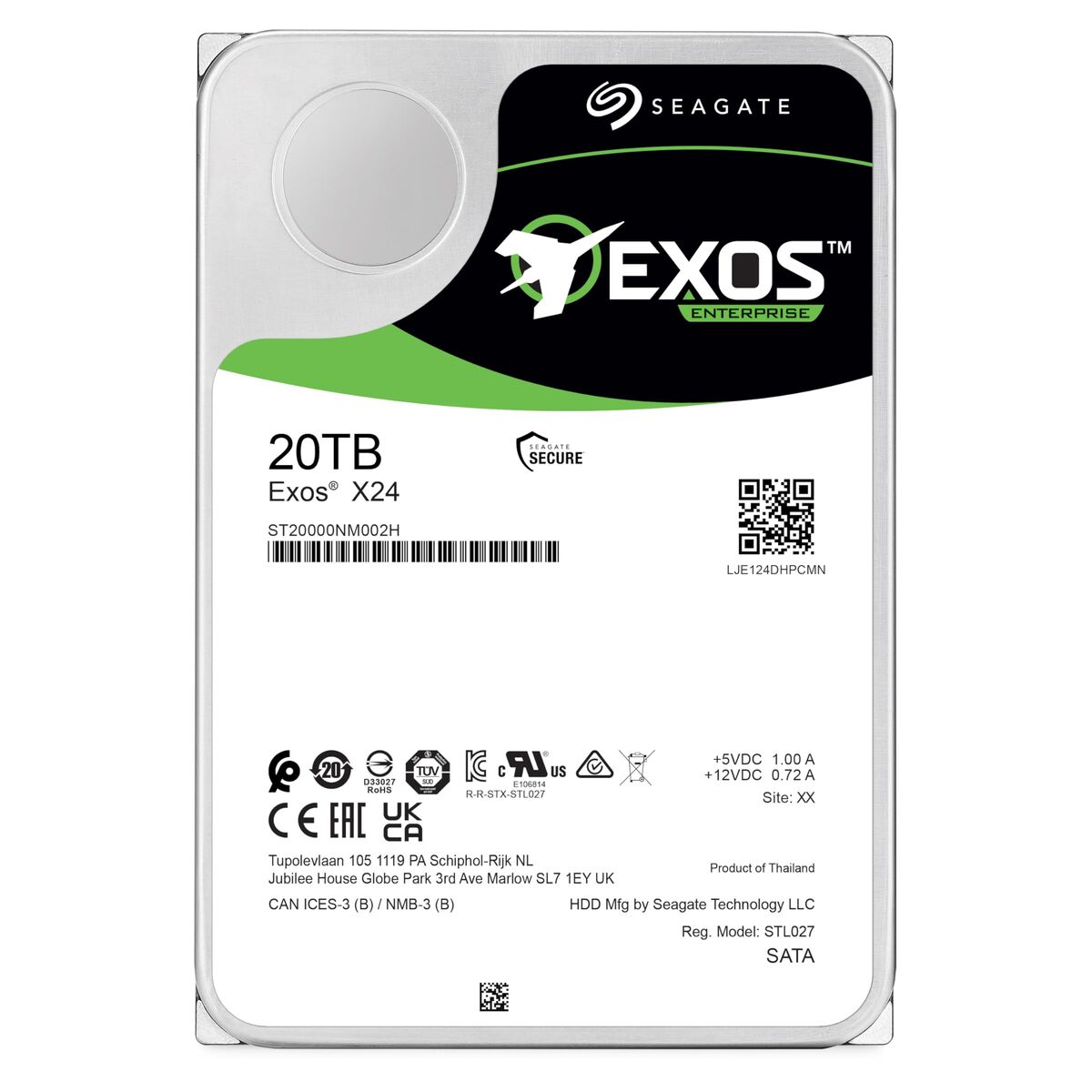 Afbeeldingen van Hard Drive Seagate 3,5" 20 TB
