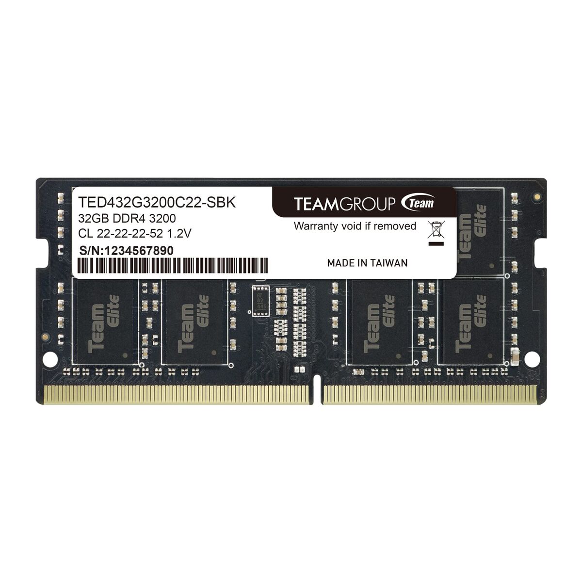 Picture of RAM Memory Team Group ELITE TED432G3200C22-S01 32 GB DDR4 3200 MHz CL22