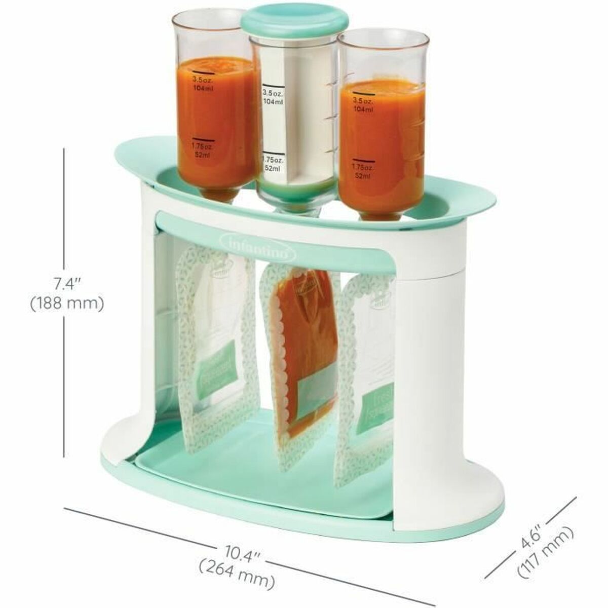 Voedselopslagcontainer Infantino Wit Plastic