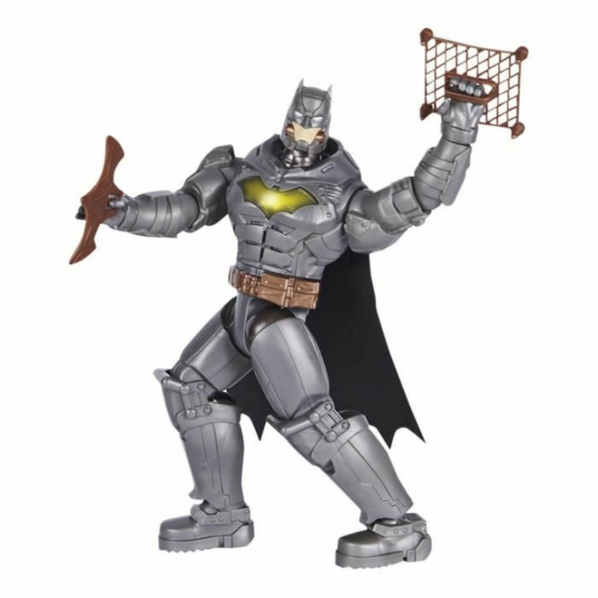 Pâte à modeler en argile Spin Master DC Comics, figura de acción de Battle Strike Batman de 30 cm, 5 accesorios, más de 20 sonid