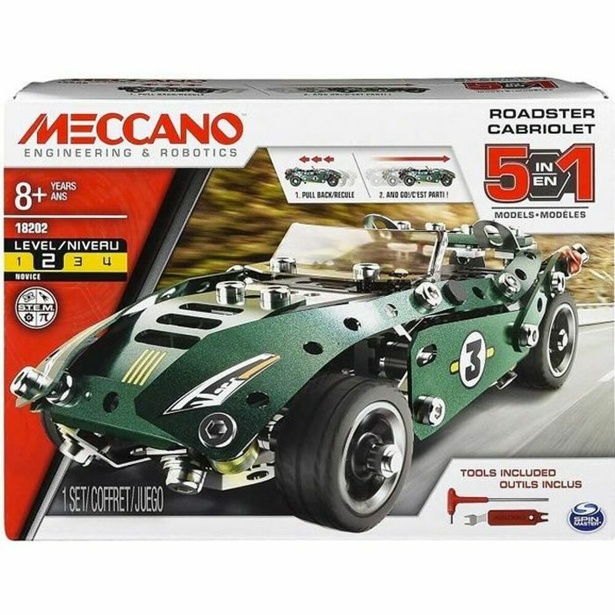 Playset Meccano 18202 Convertible 5 in 1 Retro Friction