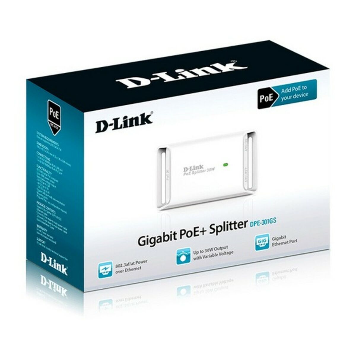 Afbeeldingen van PoE Injector D-Link DPE-301GS