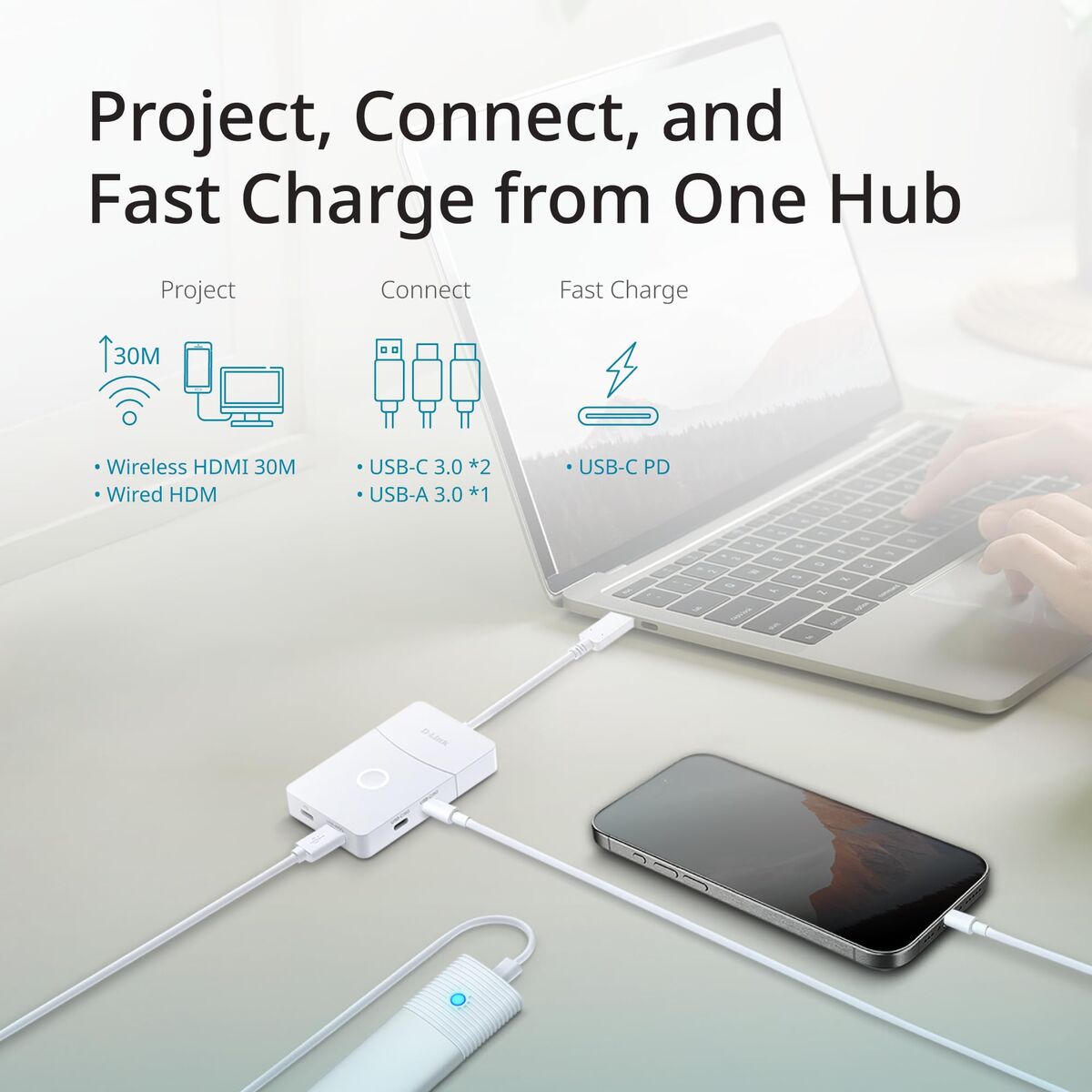 Bild von USB Hub D-Link DUP-501 White