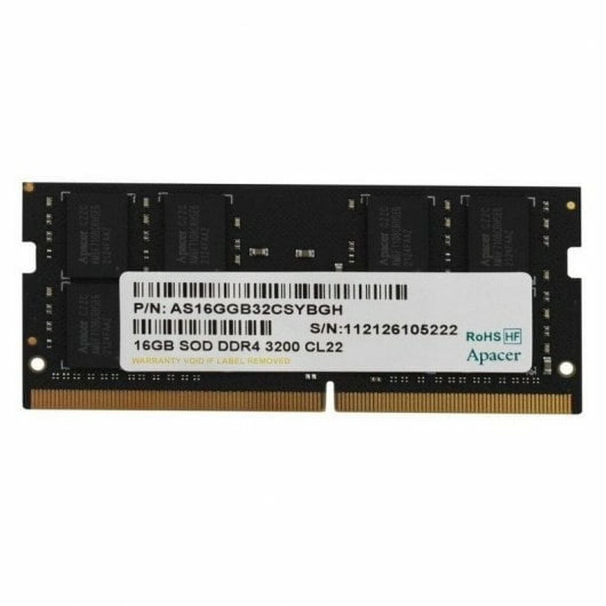 Mémoire RAM Apacer DDR4 SO-DIMM 16 GB CL22