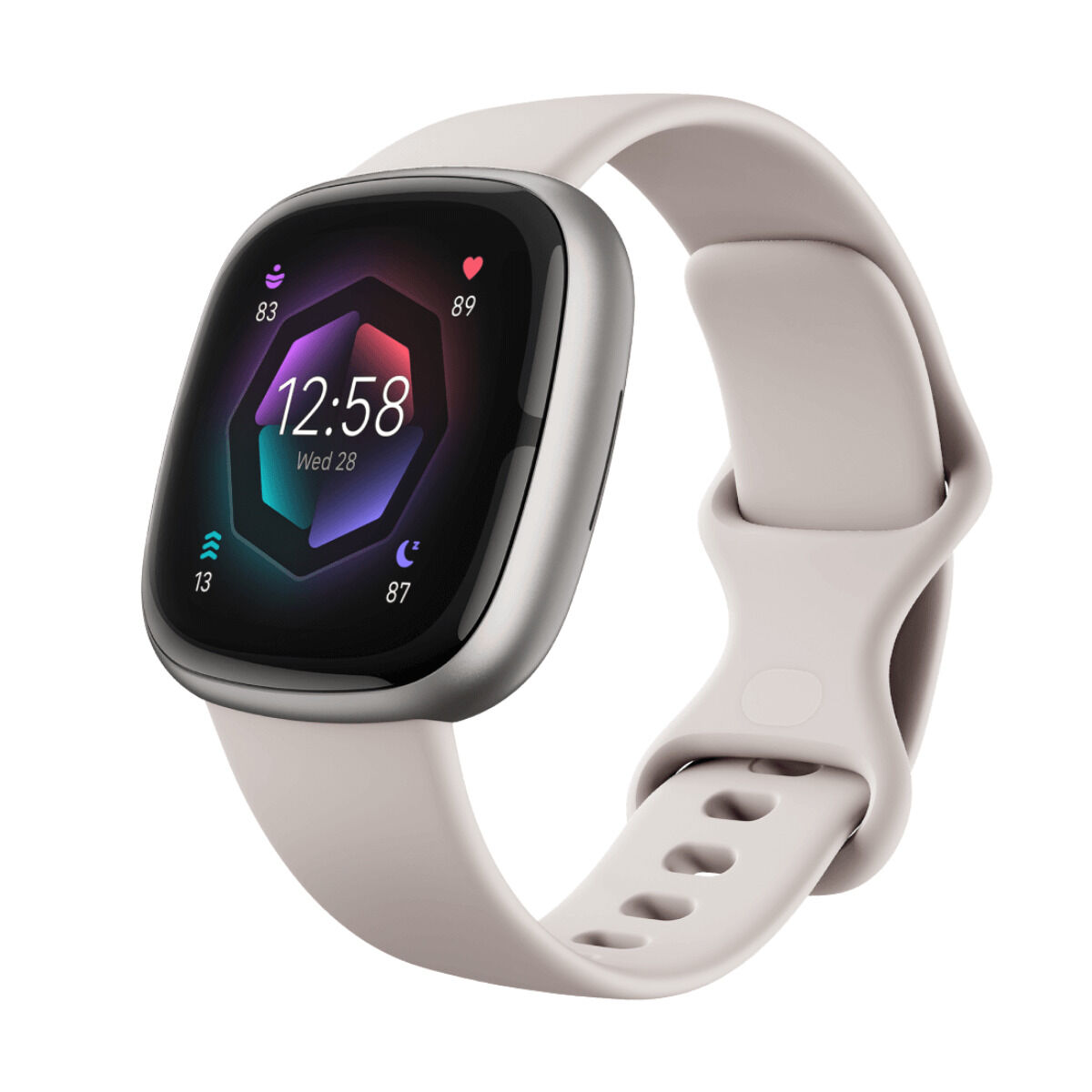 Ceas inteligent Google Fitbit Sense 2 alb 1,58"