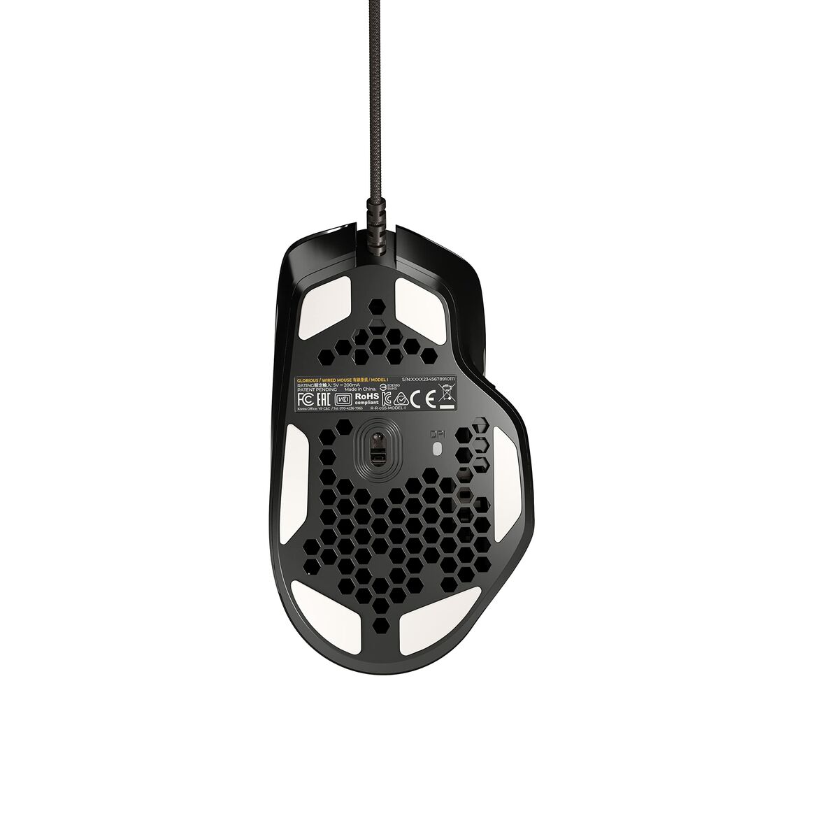 Afbeeldingen van Mouse NO NAME GLO-MS-I-MB Black Multicolour 19000 DPI
