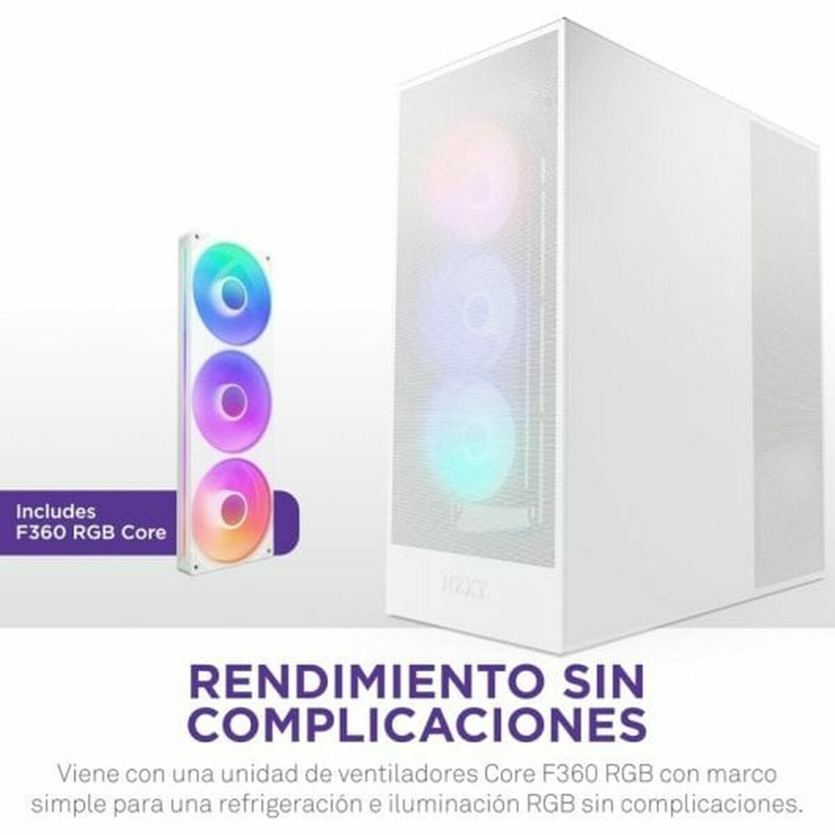 Afbeeldingen van ATX Semi-tower Box NZXT H7 Flow RGB Midi White