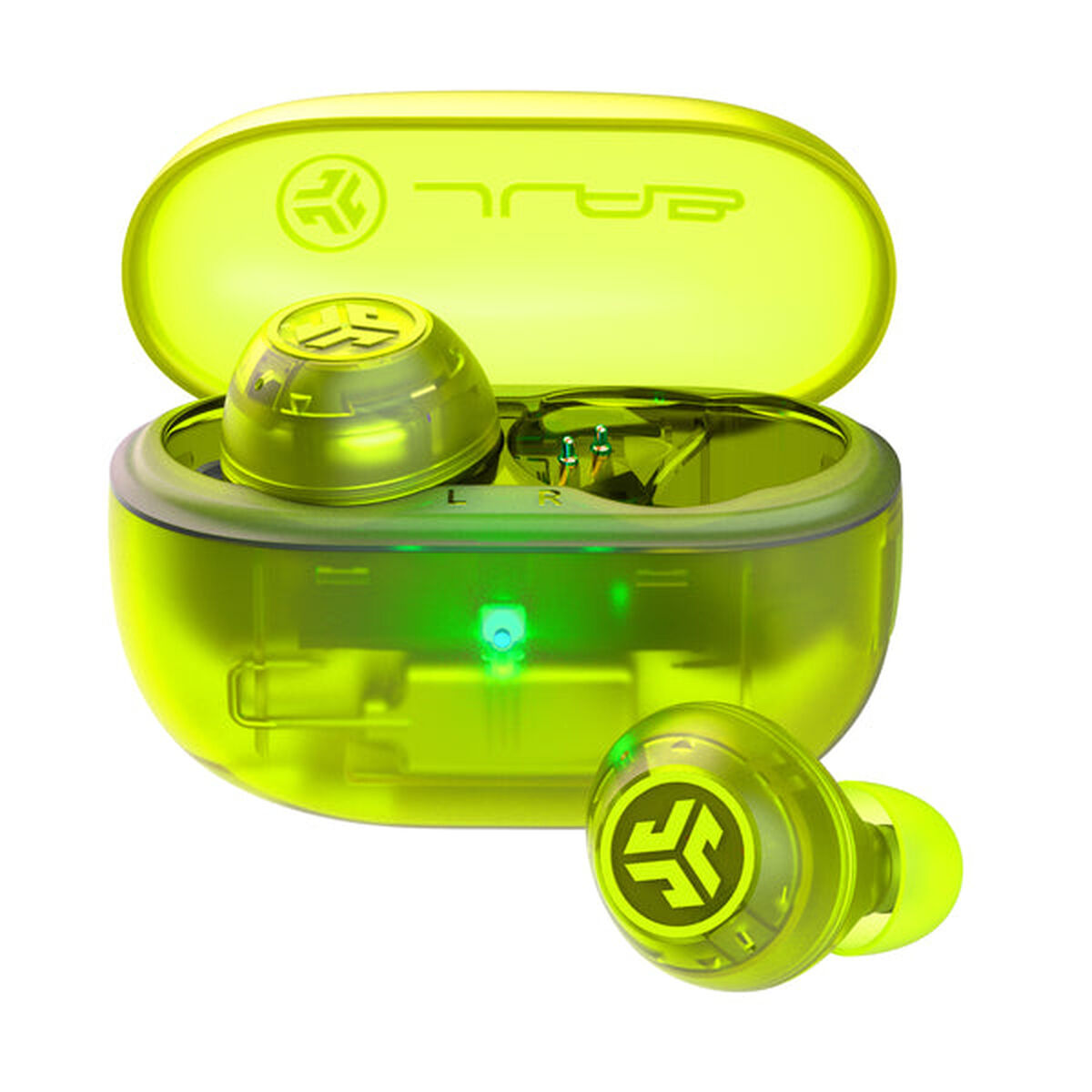 Écouteurs Sans Fil avec Étui de Charge JLab IEUEBGOANCRTRAGRN124 Vert Transparent