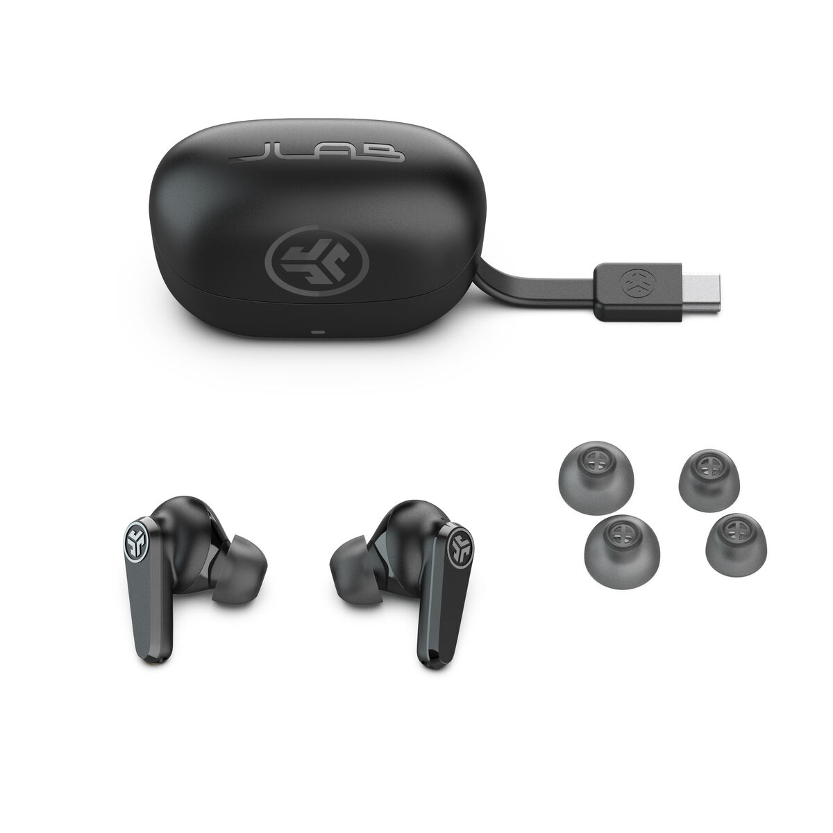 Afbeeldingen van Wireless Earphones with Charging Case JLab IEUEBGOPODSRBLK124 Black