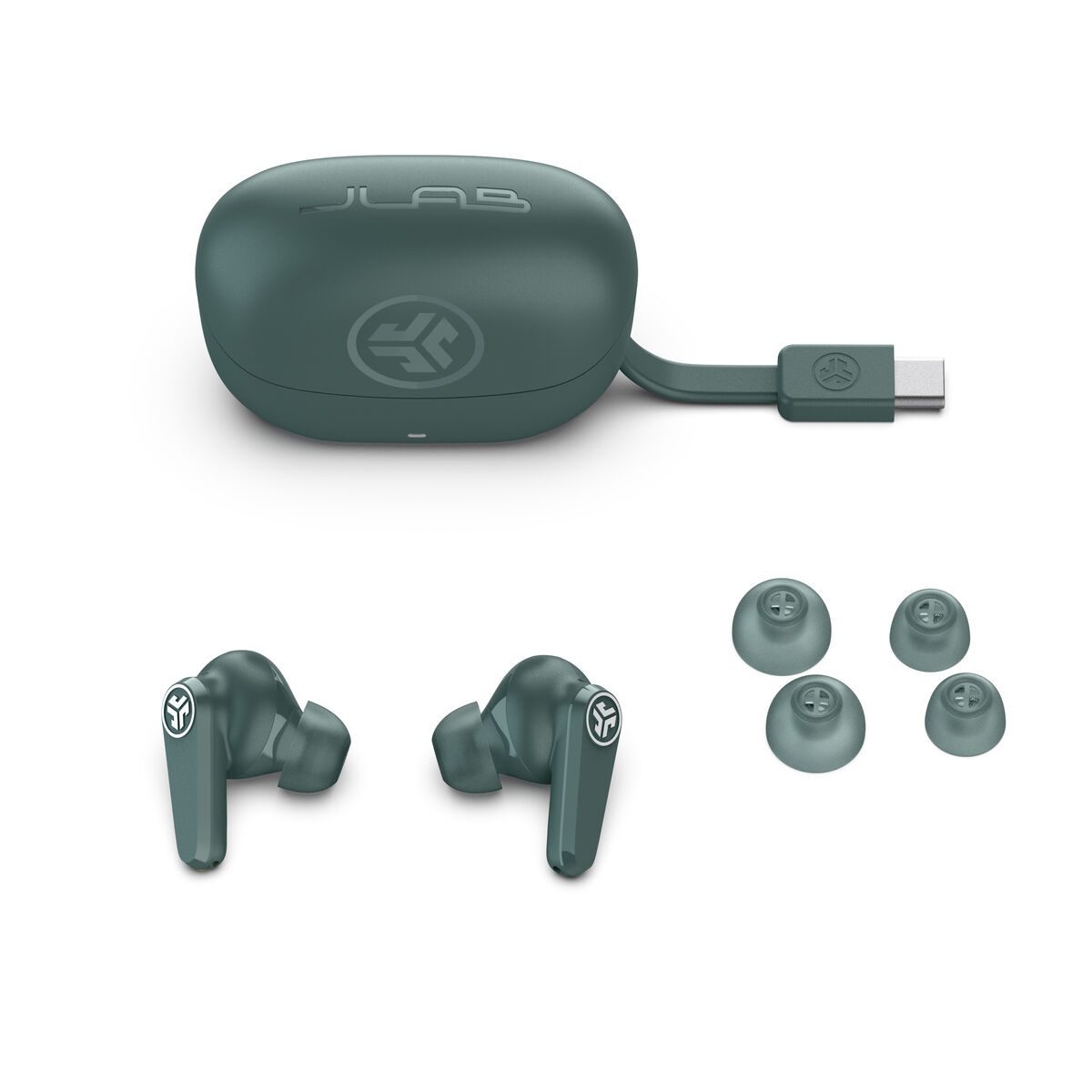 Afbeeldingen van Wireless Earphones with Charging Case JLab IEUEBGOPODSRSGE124 Green