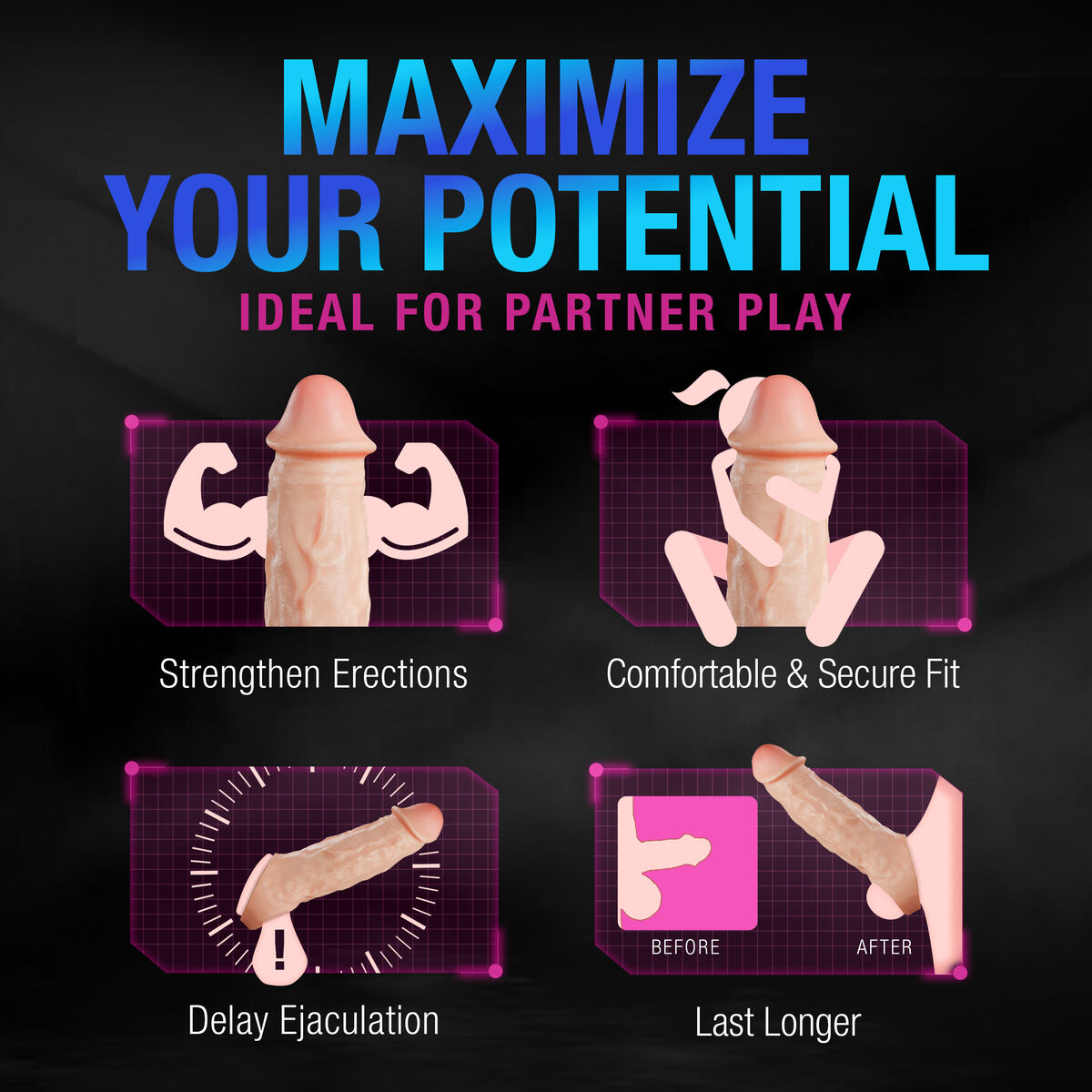 Potah na penis Blush Performance Plus Maso