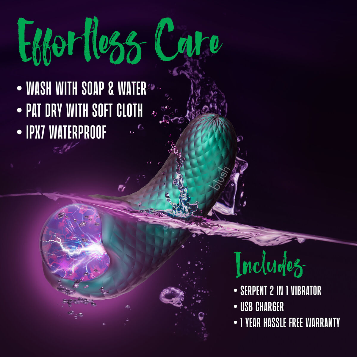 Anální vibrátor Blush Temptasia Modrý