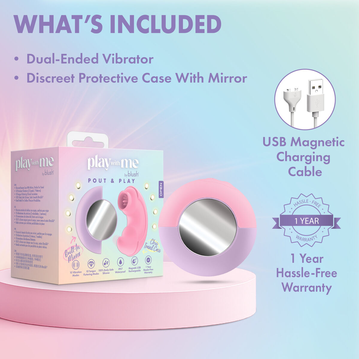 Odsávačka klitorisu Blush Play with me Růžový