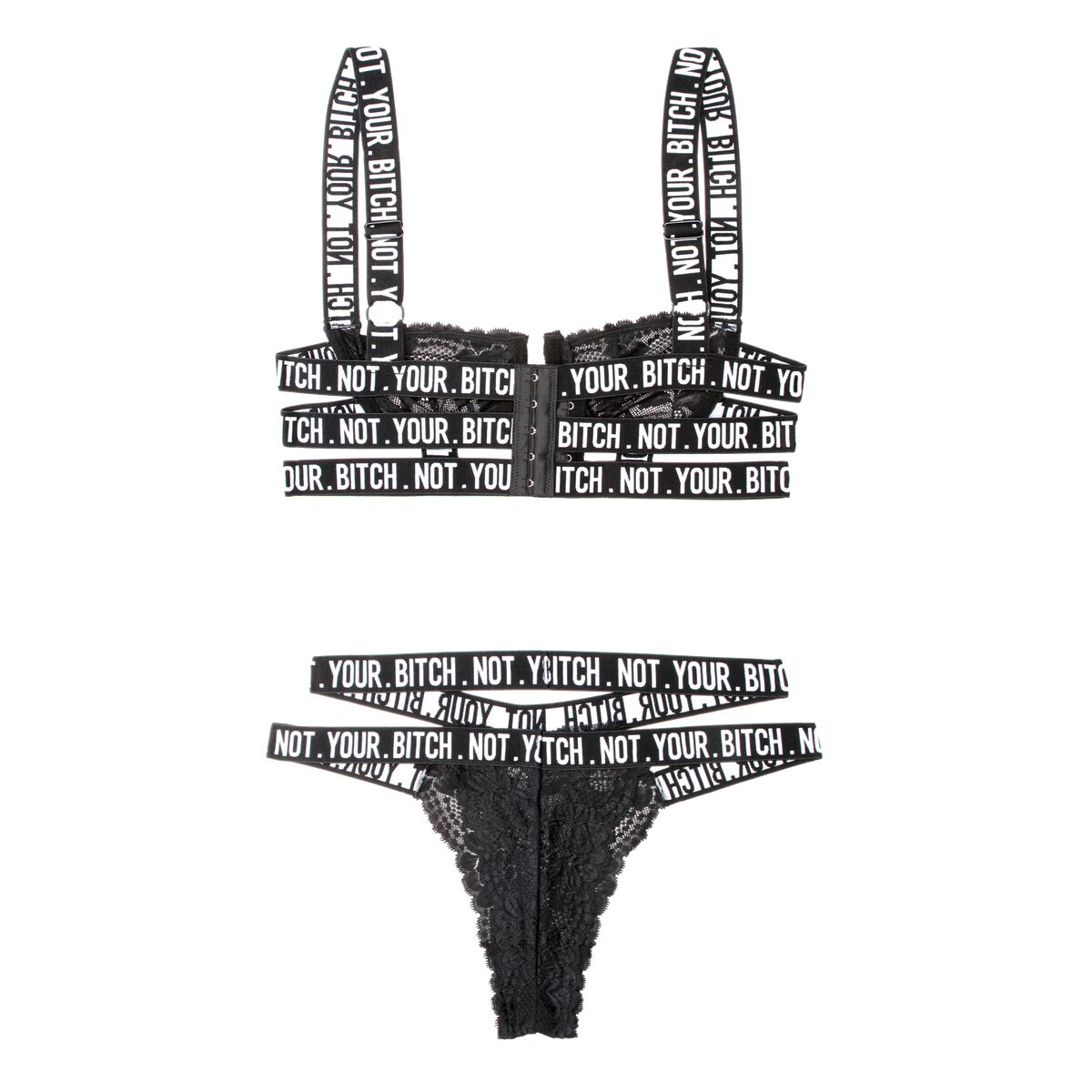 Krajkové Spodní Prádlo Fantasy Lingerie Černý (L/XL)